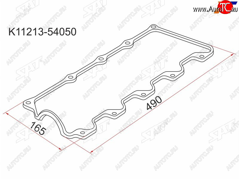 247 р. Прокладка клапанной крышки TY 2L#, 3L, 5L 89- SAT K11213-54050  с доставкой в г. Майкоп