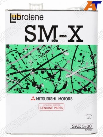 4 949 р. Масло моторное MITSUBISHI (металлическая канистра) SM-X 5W-30 4Л                                     MITSUBISHI MZ102565  с доставкой в г. Майкоп. Увеличить фотографию 1