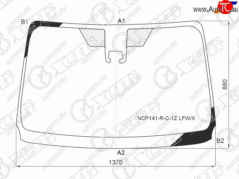 8 549 р. Стекло лобовое (Одна камера) Toyota Porte 12-20  Spade 12-20 XYG NCP141-R-C-1Z LFW/X  с доставкой в г. Майкоп