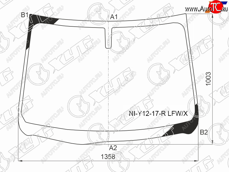 8 199 р. Стекло лобовое Nissan AD 16-  Wingroad 05-18  Mazda Familia 17-18  Mitsubishi Lancer Japan 17-19 XYG NI-Y12-17-R LFW/X  с доставкой в г. Майкоп