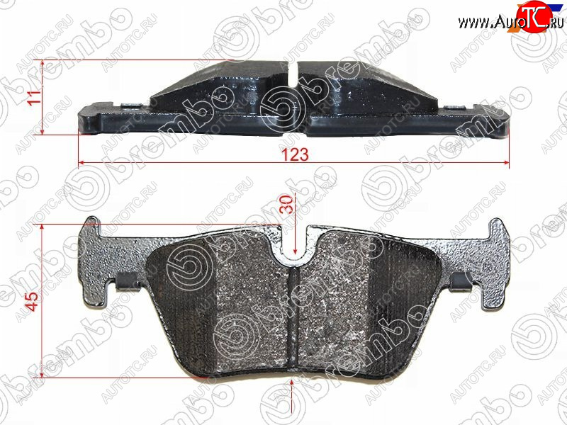 3 299 р. Колодки тормозные задние RH-LH SAT BMW 3 серия F31 универсал дорестайлинг (2012-2015)  с доставкой в г. Майкоп