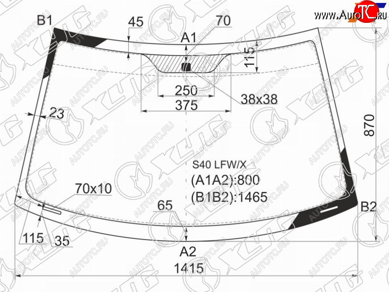5 499 р. Стекло лобовое Volvo S40 95-04  V40 95-04 XYG S40 LFW/X  с доставкой в г. Майкоп