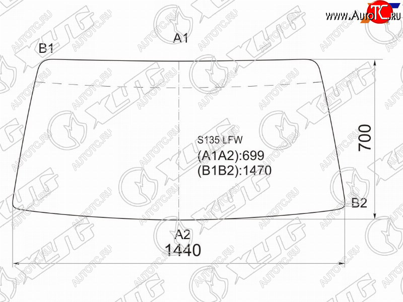 7 299 р. Стекло лобовое Mazda Bongo 90-99  Nissan Vanette 94-99  Vanette Serena 91-94 XYG S135 LFW  с доставкой в г. Майкоп