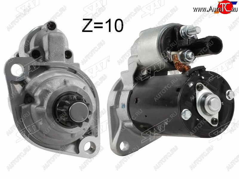 5 249 р. Стартер Audi A3 03-13 / Q3 11-19 / Skoda Octavia 04-13 / Rapid 12- / Volkswagen Golf 03-16 / Jetta 0 SAT ST-02M911023S, st02m911023s SAT ST-02M911023S  с доставкой в г. Майкоп