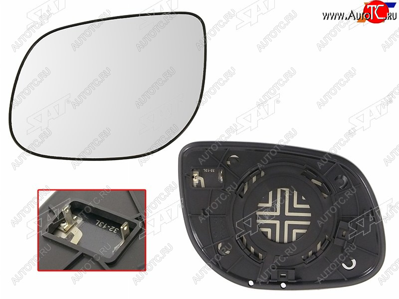 1 099 р. Полотно зеркала Kia Cerato 08-13  Cerato Koup 08-13 (Слева Обогрев) SAT ST-121-0129  с доставкой в г. Майкоп