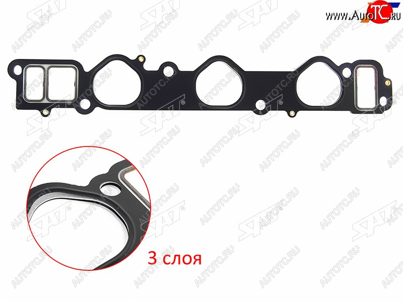 749 р. Прокладка впускного коллектора TOYOTA LAND CRUISER PRADO 5VZ-FE 95- SAT ST-17177-62060  с доставкой в г. Майкоп