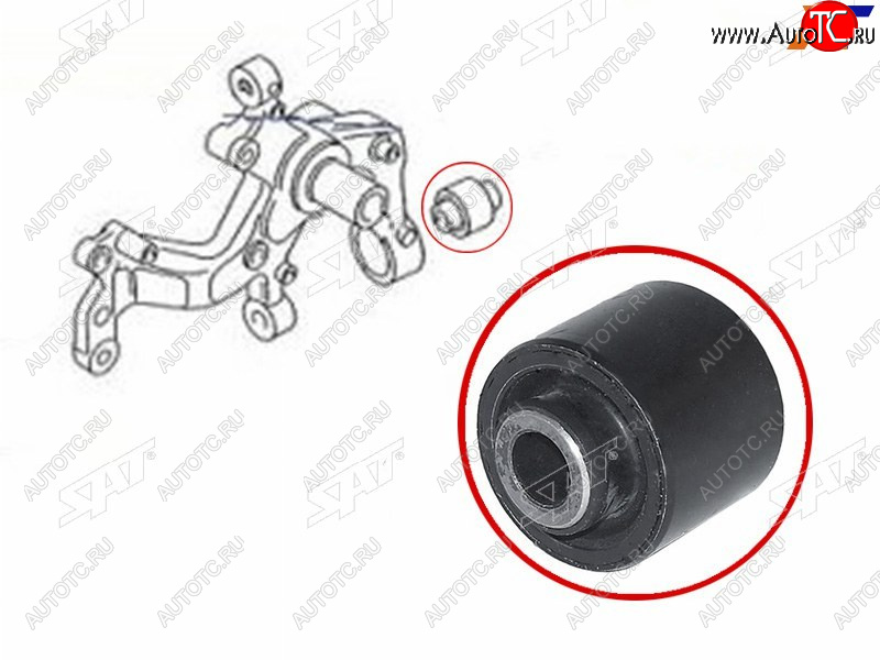 399 р. Сайлентблок Audi A3 03-19  Q3 11-19  Skoda Octavia 04-20  Volkswagen Golf 03-19  Jetta 05-  Pas SAT ST-1K0505553A  с доставкой в г. Майкоп