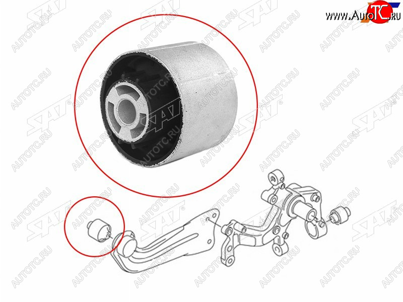 399 р. Сайлентблок Audi A3 03-19  Q3 11-19  Skoda Karoq 17-  Kodiaq 16-22  Octavia 04-20  Volkswagen G SAT ST-1K0505541D  с доставкой в г. Майкоп