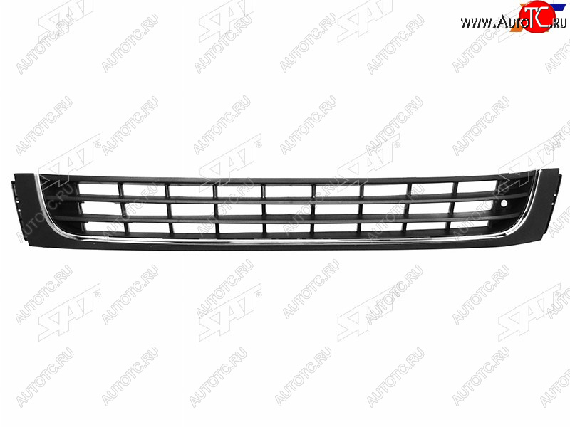 2 359 р. Нижняя решетка переднего бампера SAT Volkswagen Amarok дорестайлинг (2009-2016) (молдинг хром)  с доставкой в г. Майкоп