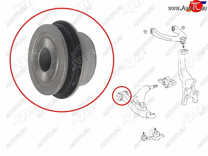 779 р. Сайлентблок Toyota Crown 03-08  Lexus GS 05-12  IS 05-16  IS F 07-14  Toyota Mark X 04-09 SAT ST-48654-0N011  с доставкой в г. Майкоп