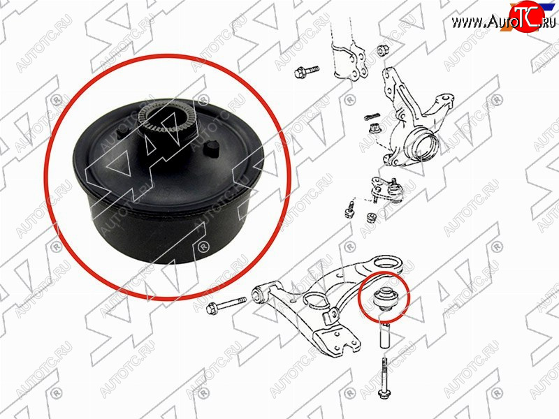 429 р. Сайлентблок Toyota Allion (T240) 01-07  Avensis (T220) 97-03  C-HR 16-19  Corolla (E150,E120) 00- SAT ST-48655-29235  с доставкой в г. Майкоп