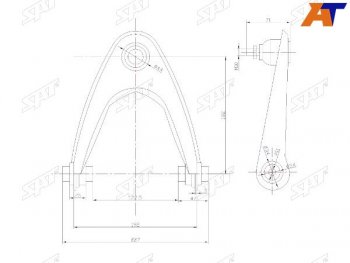 2 299 р. Рычаг верхний с шаровой HONDA BALLADECIVICFERIODOMANIINTEGRAORTHIAPARTNER 95-02 RH SAT ST-51450-S04-023  с доставкой в г. Майкоп. Увеличить фотографию 1