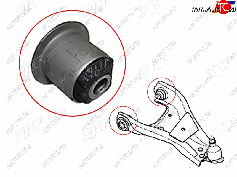 299 р. Сайлентблок переднего нижнего рычага RENAULT DUSTER 10-                                              SAT ST-545001535-BU  с доставкой в г. Майкоп
