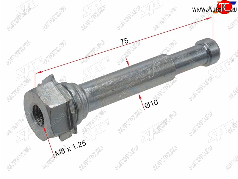 132 р. Направляющая тормозного суппорта зад нижняя NISSAN QASHQAI 17-X-TRAIL 14- SAT ST-92-0011  с доставкой в г. Майкоп
