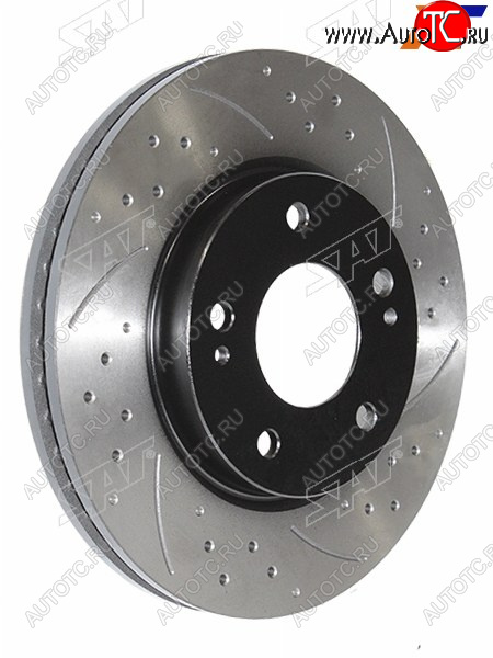 7 299 р. Диски тормозные передние перфорированный Ø276 SAT Mitsubishi Outlander CU (2003-2009)  с доставкой в г. Майкоп