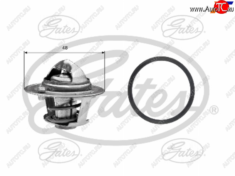 1 429 р. Термостат с прокладкой FORD C-MAXFOCUS IFOCUS IIFOCUS IIIMONDEOMAZDA 2VOLVO C30S40V50 GATES TH25782G1  с доставкой в г. Майкоп