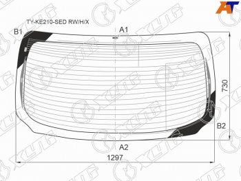 8 799 р. Стекло заднее (Цвет зеленый Обогрев Антенна 4D SED) Toyota Corolla (E210) 18- XYG TY-KE210-SED RW/H/X  с доставкой в г. Майкоп. Увеличить фотографию 1