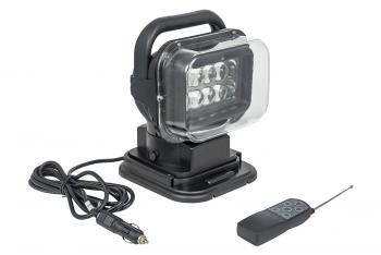 8 029 р. Фара-искатель 12V 50W LED с дистанционным управлением, черный (200х240х200мм) China ch001-bl  с доставкой в г. Майкоп. Увеличить фотографию 1