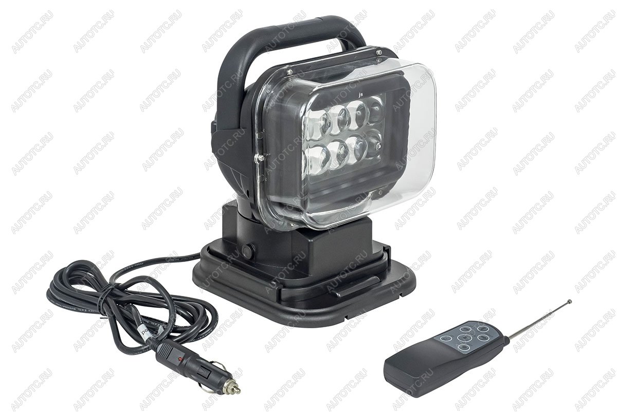 8 029 р. Фара-искатель 12V 50W LED с дистанционным управлением, черный (200х240х200мм) China ch001-bl  с доставкой в г. Майкоп