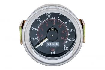 6 909 р. Манометр бортовой 2 стрелки 2" от 0 до 15 атм чёрный VIAIR 90080  с доставкой в г. Майкоп. Увеличить фотографию 1