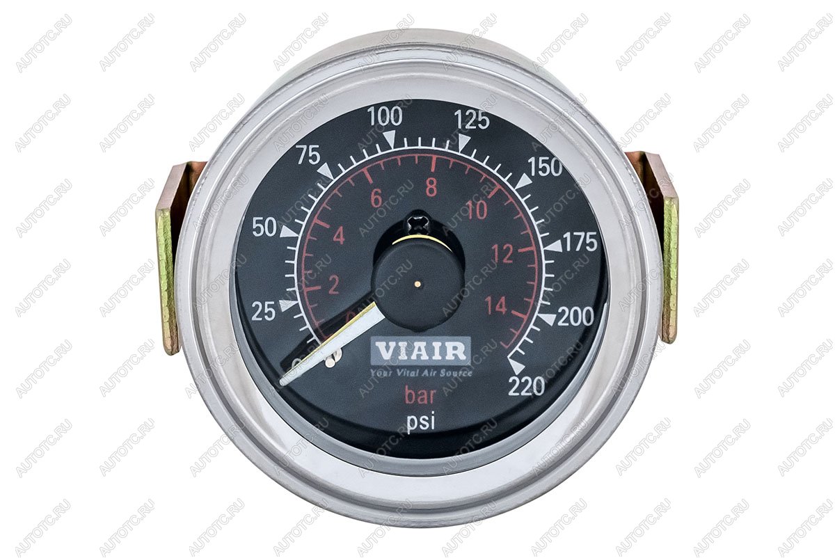 6 909 р. Манометр бортовой 2 стрелки 2" от 0 до 15 атм чёрный VIAIR 90080  с доставкой в г. Майкоп