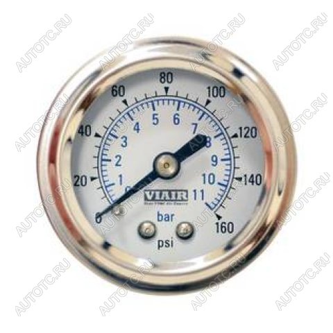 2 449 р. Манометр бортовой 2" VIAIR от 0 до 11атм белый VIAIR 90087  с доставкой в г. Майкоп