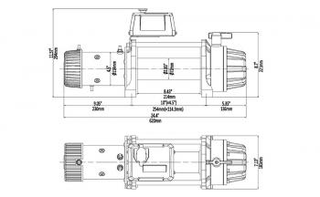 82 839 р. Лебёдка автомобильная электрическая 12V Runva 12500 lbs 5670 кг MAX влагозащищенная, стальной трос RUNVA ewb12500maxs  с доставкой в г. Майкоп. Увеличить фотографию 5