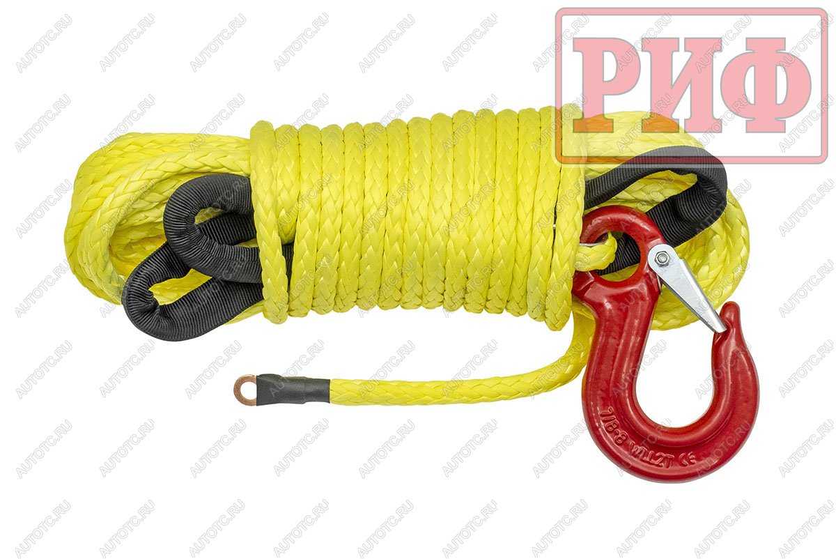 3 459 р. Трос для лебёдки синтетический РИФ 8 мм15 м (готовый) РИФ rope8mm15m  с доставкой в г. Майкоп