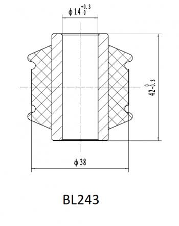 439 р. Втулка амортизатора РИФ SA243 (с маркировкой 1) РИФ bl243  с доставкой в г. Майкоп. Увеличить фотографию 2