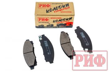 1 489 р. Колодки тормозные передние РИФ Mitsubishi L200 2005+, Pajero Sport 2008-2015 OEM 4605A284, 4605B233, 4605A198 РИФ rifmit-4605a284  с доставкой в г. Майкоп. Увеличить фотографию 1