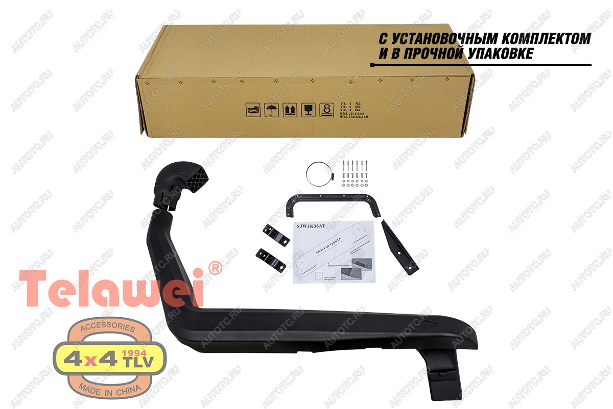 7 099 р. Шноркель Telawei для Jeep Wrangler JK 2007+ 2.8TD, 3.8V6, 3.6V6 Telawei sjwjk36a  с доставкой в г. Майкоп