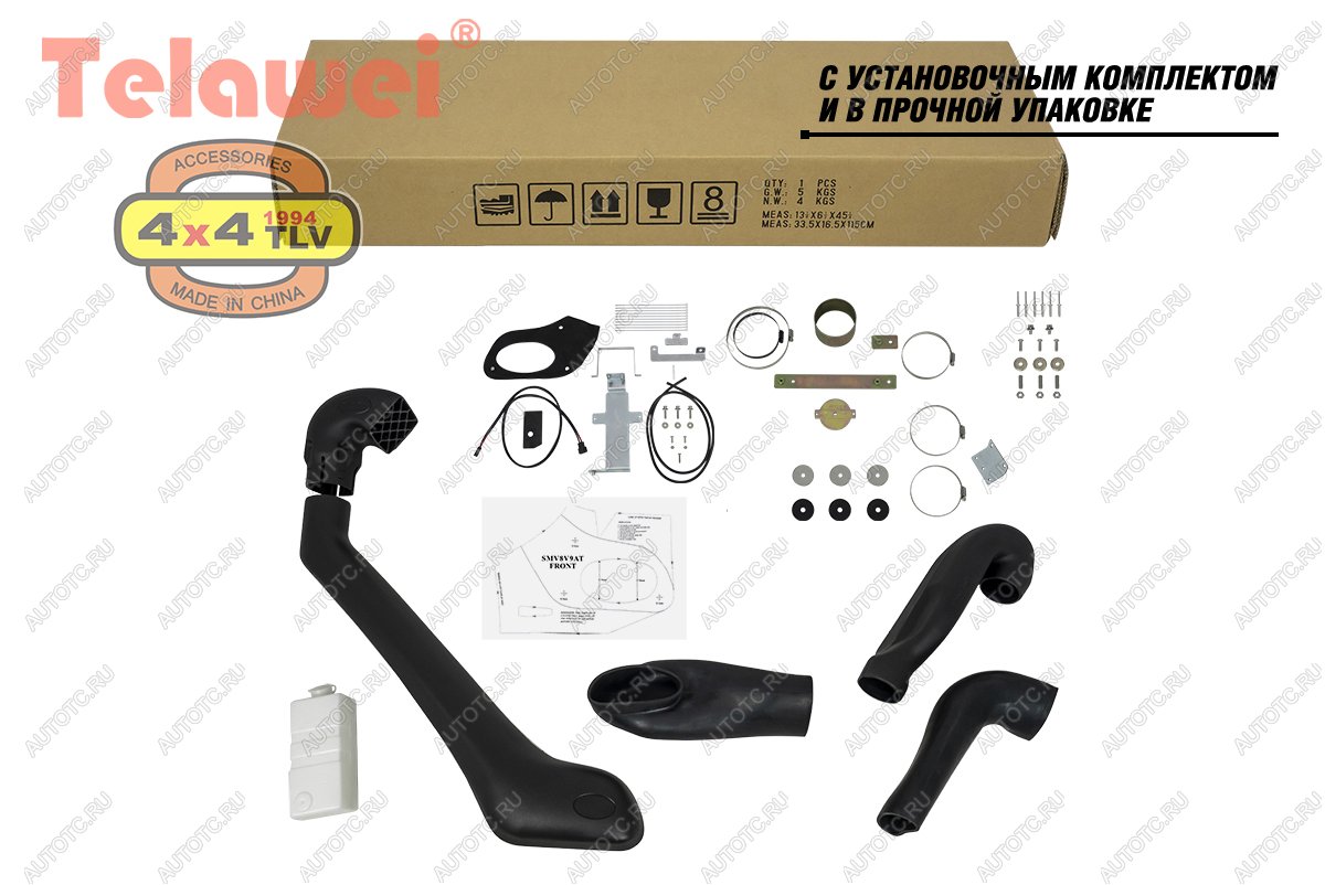 16 299 р. Шноркель Telawei для Mitsubishi Pajero 2006+ 3.8 V6, 3.2D Telawei smv8v9a  с доставкой в г. Майкоп
