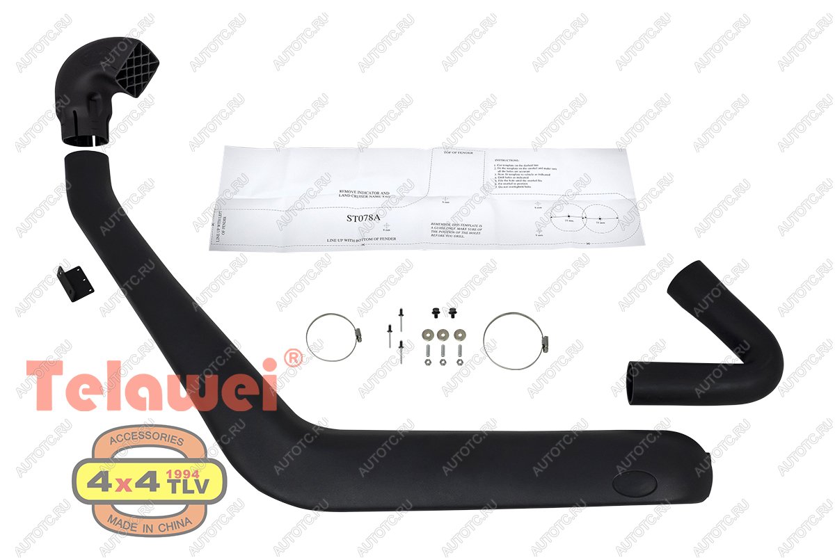 6 099 р. Шноркель Telawei для Toyota Land Cruiser 78 1985-2007 4.2D (1HZ) Telawei st078a  с доставкой в г. Майкоп