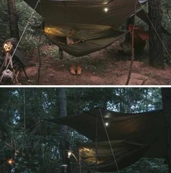 7 169 р. Гамак Naturehike, туристический, с москитной сеткой, коричневый Naturehike nh22dc004-sibr  с доставкой в г. Майкоп. Увеличить фотографию 4