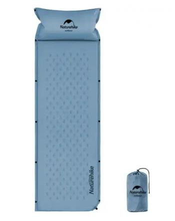 3 019 р. Коврик самонадувающийся с подушкой Naturehike, 185х60х2,5 см, синий Naturehike nh15q002-d-blsn  с доставкой в г. Майкоп. Увеличить фотографию 1