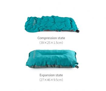 1 409 р. Подушка самонадувающаяся Naturehike 46х27х9,5 см, голубая Naturehike nh17a001-l-lb  с доставкой в г. Майкоп. Увеличить фотографию 2