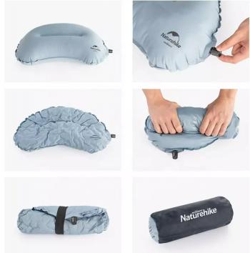1 399 р. Подушка самонадувающаяся Naturehike 45х30х11 см, (Голубая) Naturehike nh20zt006-b  с доставкой в г. Майкоп. Увеличить фотографию 2
