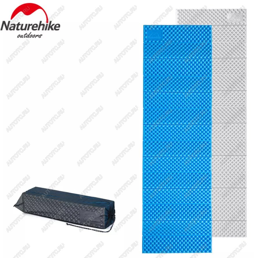2 259 р. Коврик туристический Naturehike 185х58х1.8 см. IXPE, голубой Naturehike nh19qd008-b  с доставкой в г. Майкоп