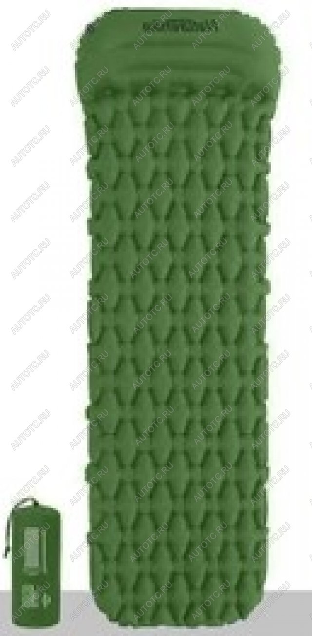 4 519 р. Коврик надувной Naturehike с подушкой, 185x59x3,5 см, зелёный (без надувного мешка) Naturehike nh19z003-p-agr  с доставкой в г. Майкоп
