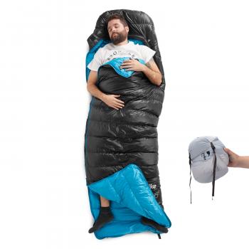 21 949 р. Мешок спальный Naturehike Ultralight CW400 L , 220х85 см, (правый) (ТК: +5C), черный Naturehike nh18c400-d-bll  с доставкой в г. Майкоп. Увеличить фотографию 4