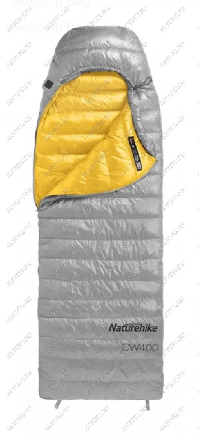 21 949 р. Мешок спальный Naturehike Ultralight CW400 L , 220х85 см, (правый) (ТК: +5C), серый Naturehike nh18c400-d-grl  с доставкой в г. Майкоп