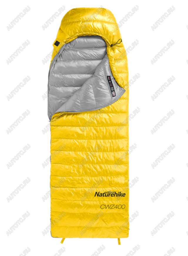 21 949 р. Мешок спальный Naturehike Ultralight CW400 M , 210х75 см, (правый) (ТК: +5C), желтый Naturehike nh18c400-d-yem  с доставкой в г. Майкоп