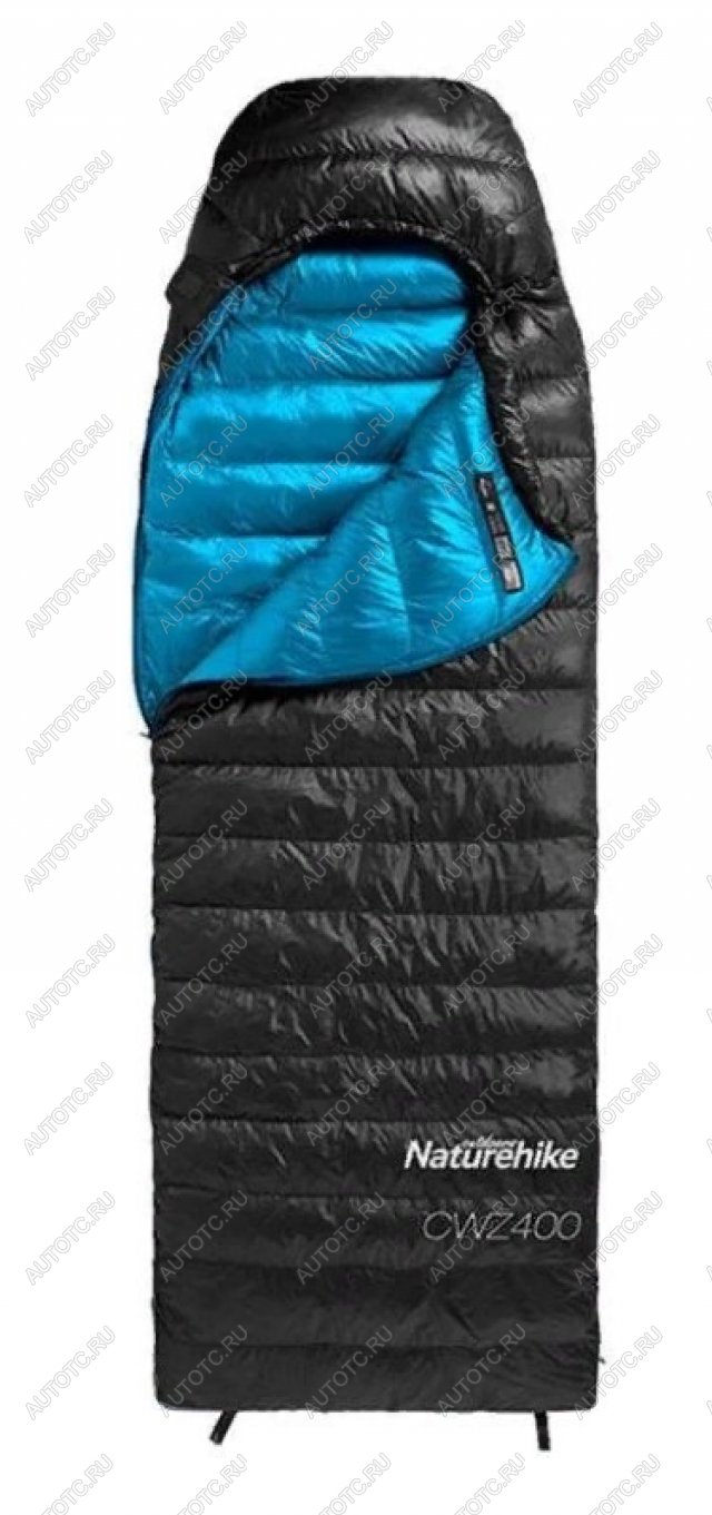 12 649 р. Мешок спальный Naturehike Ultralight CWZ400 M, 210х85 см, (правый) (ТК: +7C), черный Naturehike nh19w400-z-blm  с доставкой в г. Майкоп