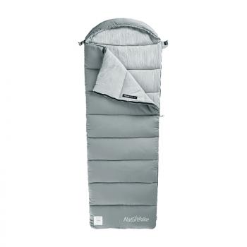 4 399 р. Мешок спальный Naturehike Envelope M180, (190+30)х80 см, (левый) (ТК: +12C), серый Naturehike nh20msd02-gm180-l  с доставкой в г. Майкоп. Увеличить фотографию 1
