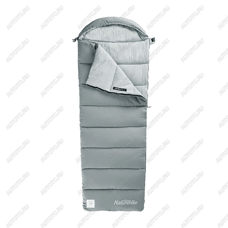 4 399 р. Мешок спальный Naturehike Envelope M180, (190+30)х80 см, (левый) (ТК: +12C), серый Naturehike nh20msd02-gm180-l  с доставкой в г. Майкоп