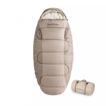11 359 р. Мешок спальный Naturehike Oval PS300, 220х95 см, (правый) (ТК: +4C), бежевый Naturehike nh20msd03-ps300cr  с доставкой в г. Майкоп. Увеличить фотографию 1