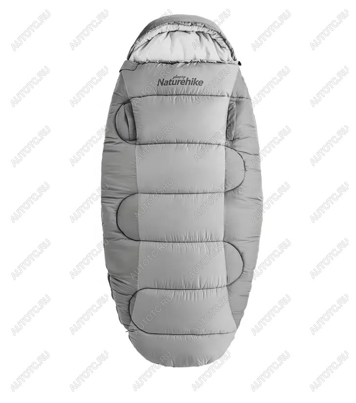 11 359 р. Мешок спальный Naturehike Oval PS300, 220х95 см, (правый) (ТК: +4C), серый Naturehike nh20msd03-ps300g  с доставкой в г. Майкоп