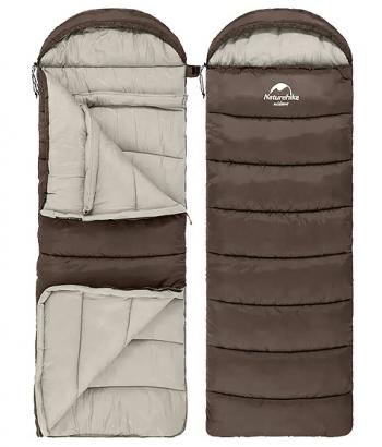 4 009 р. Мешок спальный Naturehike U250, (190х30)х75 см, (левый) (ТК: +6C), коричневый Naturehike nh20msd07-gre250-l  с доставкой в г. Майкоп. Увеличить фотографию 4
