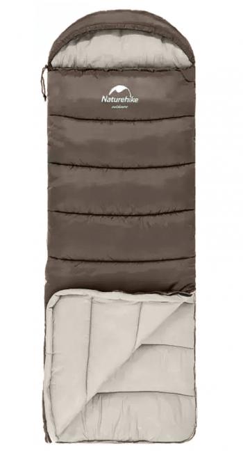 4 009 р. Мешок спальный Naturehike U250, (190х30)х75 см, (левый) (ТК: +6C), коричневый Naturehike nh20msd07-gre250-l  с доставкой в г. Майкоп. Увеличить фотографию 2