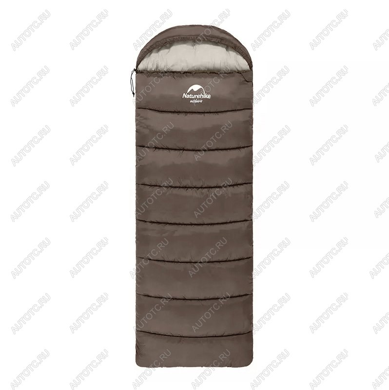 4 009 р. Мешок спальный Naturehike U250, (190х30)х75 см, (левый) (ТК: +6C), коричневый Naturehike nh20msd07-gre250-l  с доставкой в г. Майкоп